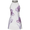 image:imageJW PEI Womens Jeweled Halter Iris Motif DressWhite