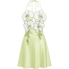 image:imageJW PEI Womens Orchid Embroidered Halter Mini DressLight Green