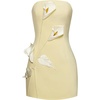 image:imageJW PEI Womens Strapless Floral Appliqu DressYellow