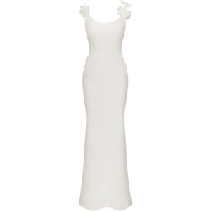image:imageJW PEI Womens 3D Floral Appliqu Satin DressWhite