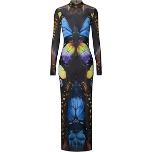 image:imageJW PEI Womens Butterfly Mesh Maxi DressMulticolor