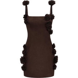 image:imageJW PEI Womens Elaina Rosette Applique Mini DressChocolate Brown