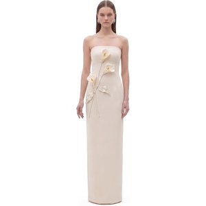 image:imageJW PEI Womens Floral Appliqu Strapless DressCream Ivory