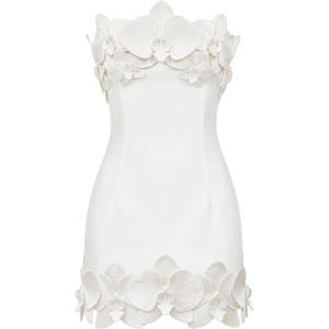 image:imageJW PEI Womens Orchid Trim Strapless Mini DressWhite