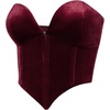 image:imageJW PEI Womens Anna Lowcut Velvet Corset TopClaret