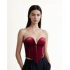 image:imageJW PEI Womens Anna Lowcut Velvet Corset TopClaret