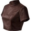 image:imageJW PEI Womens Grace Faux Suede Crop Top and Mini Skirt SetChocolate Brown