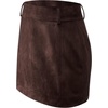 image:imageJW PEI Womens Grace Faux Suede Crop Top and Mini Skirt SetChocolate Brown