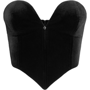 image:imageJW PEI Womens Anna Lowcut Velvet Corset TopBlack