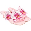 image:imageJW PEI Womens Serena Orchid Embroidered Toe Ring Heeled SandalsBaby Pink
