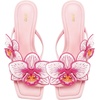 image:imageJW PEI Womens Serena Orchid Embroidered Toe Ring Heeled SandalsBaby Pink
