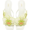 image:imageJW PEI Womens Serena Orchid Embroidered Toe Ring Heeled SandalsIvory Green