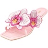 image:imageJW PEI Womens Serena Orchid Embroidered Toe Ring Heeled SandalsBaby Pink