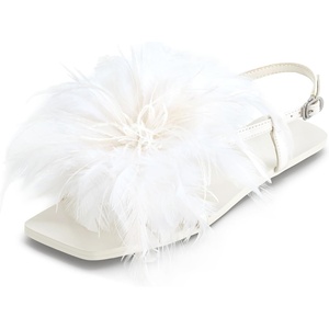 image:imageJW PEI Womens Fluffy Flats SandalsWhite
