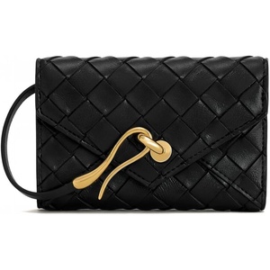 image:imageJW PEI Celeste Woven Textured Envelope Wallet  ChocolateBlack