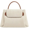 image:imageJW PEI Womens Rhea Small Pebbled Double Buckle Shoulder BagBrown Canvas