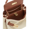 image:imageJW PEI Womens Rhea Small Pebbled Double Buckle Shoulder BagBrown Canvas