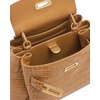 image:imageJW PEI Womens Rhea Small Pebbled Double Buckle Shoulder BagLight Brown Croc