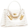 image:imageJW PEI Womens Rhea Small Pebbled Double Buckle Shoulder BagWhite Croc