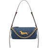 image:imageJW PEI Womens Dachshund Quilted Chain Shoulder BagBlue Denim