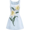 image:imageJW PEI Womens Lily Floral Print Sleeveless ALine Mini DressLight Blue