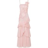 image:imageJW PEI Womens Orchid Embroidered Ruffled OneShoulder Maxi DressBlush Pink