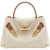 image:imageJW PEI Womens Rhea Small Pebbled Double Buckle Shoulder BagBrown Canvas