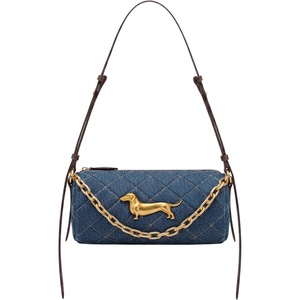 image:imageJW PEI Womens Dachshund Quilted Chain Shoulder BagBlue Denim