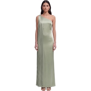 image:imageJW PEI Womens Fringe One Shoulder Maxi DressSage Green