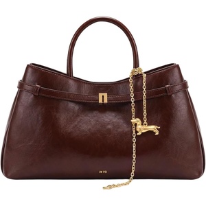 image:imageJW PEI Womens Maeve Dachshund Charm Satchel Tote BagDeep Burgundy